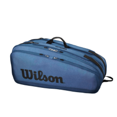 Wilson Tour tenisa soma 12 raketēm melnā un zilā krāsā