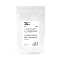 VILGAIN rupja maluma jūras sāls, 1 kg iepakojumā.