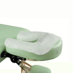 Balts vienreizlietojams auduma galvas balsta pārklājs masāžas galdam, 400 gab. iepakojums.