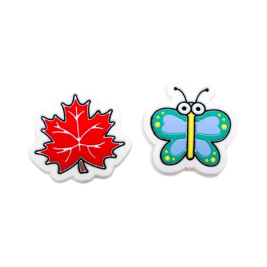 Gamma Keelte Vibratsiooni Summutaja, 2 tk, Nature Maple Leaf/Butterfly