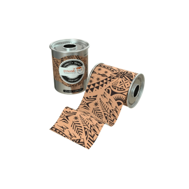 Dünaamiline teip Black Tattoo beež musta mustriga, 7,5 cm x 5 m Dynamic Tape