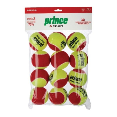 Tennise treeningpallid lastele Prince Play & Stay STAGE 3 FELT, 12 tk