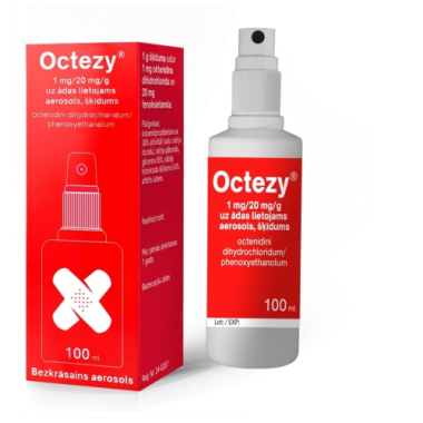 Antiseptiline täiendava ravi vahend, aerosoollahus 1 mg/20 mg/g, 100 ml - OCTEZY
