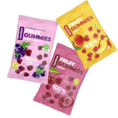 Želeekommid BOMBUS FRUIT ENERGY GUMMIES, 35 g