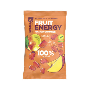 Želeekommid BOMBUS FRUIT ENERGY GUMMIES, 35 gMangoželee kommid BOMBUS FRUIT ENERGY 35g 