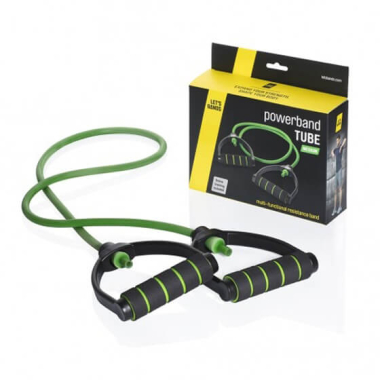 Käepidemetega vastupanukumm Pange POWERBANDS TUBE GREEN