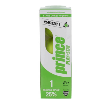 Prince Play & Stay Green tennisepallid skooriga (3 tk)