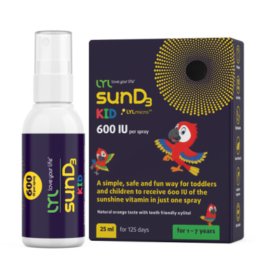 LYL sunD3 KID 600 SV, pihusti, 25 ml