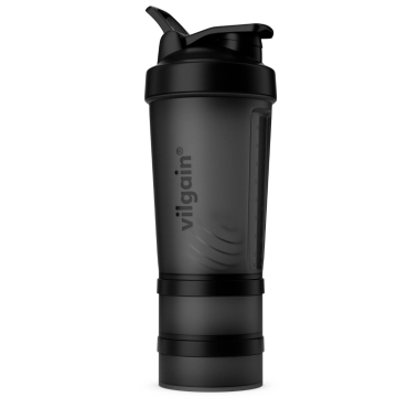 Shaker Pro 2Go kahe hoiusahtliga, 450 ml + 150 ml + 100 ml, Vilgain