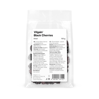 Kirsid Mustad Kuivatatud 100g Vilgain