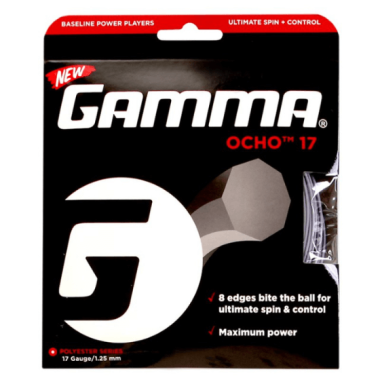 Gamma Tennisekeel Ocho 12,2 m Komplekt 17 (1,25 mm) Hõbedane