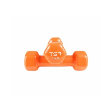 Vinüülist hantlid, TSR, Oranžid, 1 kg, 2 tk
