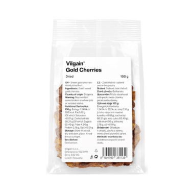 Kirsid kuldsed kuivatatud 100g Vilgain