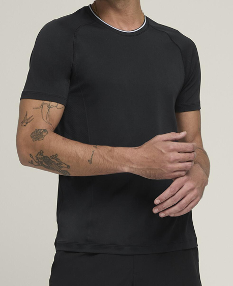 M TEAM SEAMLESS CREW BLACK