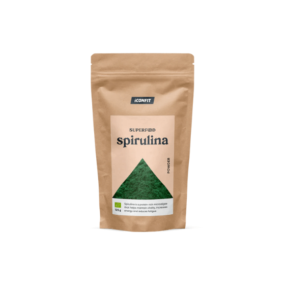 Orgaaniline Spirulina pulber, 125g, ICONFIT
