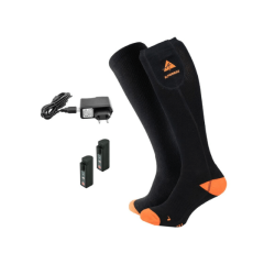 Alpenheat FireSocks apsildāmās zeķes no kokvilnas ar akumulatoru blokiem.