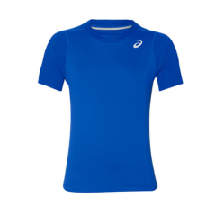 ASICS SS GEL-COOL sporta krekla tuvplāns uz balta fona, ar GEL-Cool™ tehnoloģiju, dubultu sietveida audumu un ātri žūstošu materiālu ventilācijai un elastībai.