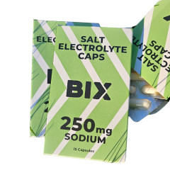 BIX sāls elektrolītu kapsulas ar nātriju 250 mg