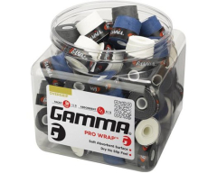 Tuva GAMMA Overgrips Pro Wrap White 1 gab. tenisa overgripa fotogrāfija uz balta fona — mīksta, mitrumu absorbējoša virsma drošam satvērienam