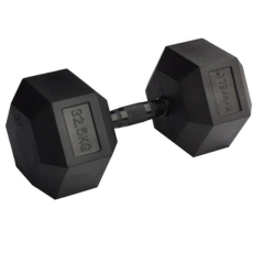 KWell HEX RUBBER DUMBBELL, 1 tk