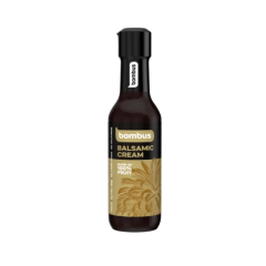 Bombus Date Balsamic Cream in a glass jar with dates.