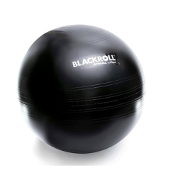 BLACKROLL® GYMBALL fitnesa bumbas tuvplāns uz balta fona, paredzēta funkcionāliem treniņiem, ergonomiskai sēdēšanai un stājas atbalstam.